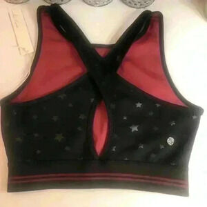 Another Love Micah black/wine sports bra Size small NWT